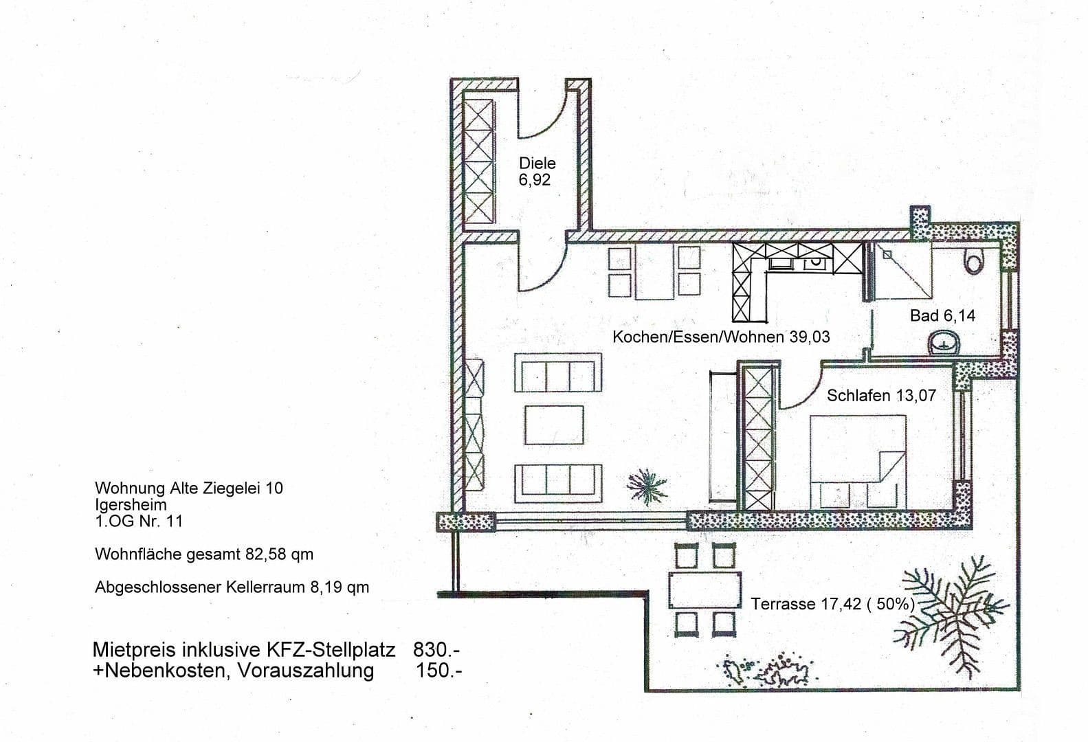 Pronájem bytu 2+kk 83 m², Alte Ziegelei 10, Igersheim, Bádensko-Württembersko Pronájem bytu 2+kk 83 m², Alte Ziegelei 10, Igersheim, Bádensko-Württembersko