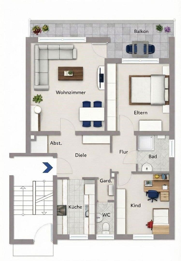 Prodej bytu 3+1 78 m², Adam-Krafft-Str. 7e, Bamberg, Bavorsko Prodej bytu 3+1 78 m², Adam-Krafft-Str. 7e, Bamberg, Bavorsko