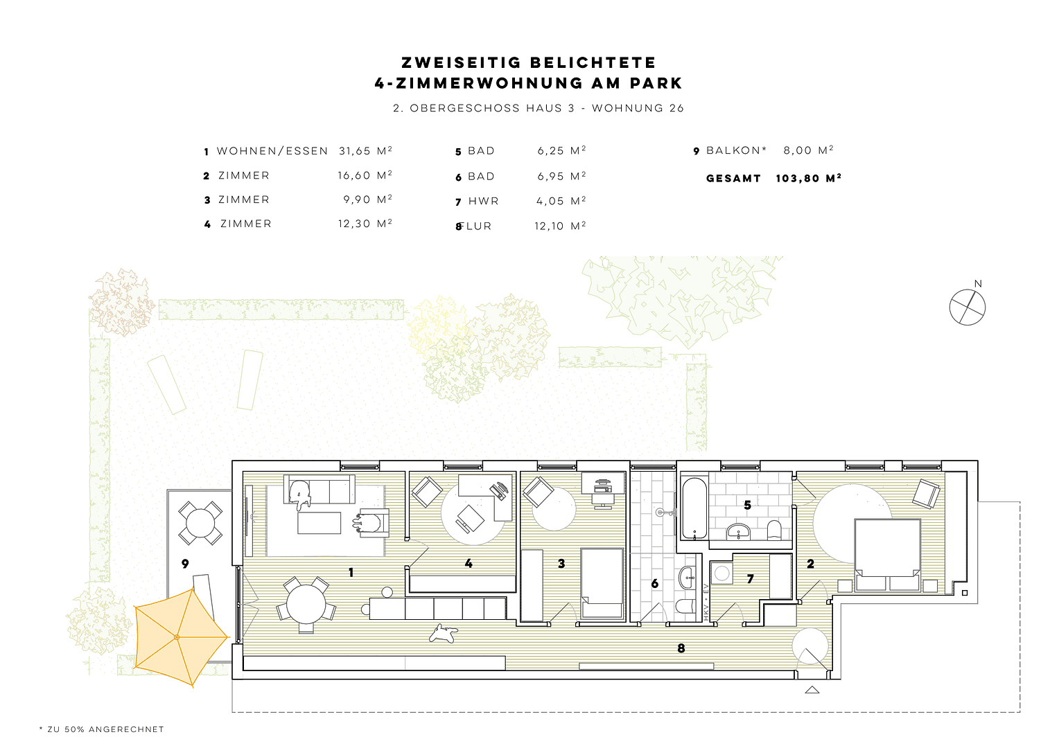 Pronájem bytu 4+1 104 m², Wolfgang-Knabe-Straße 6, Bernau, Braniborsko Pronájem bytu 4+1 104 m², Wolfgang-Knabe-Straße 6, Bernau, Braniborsko