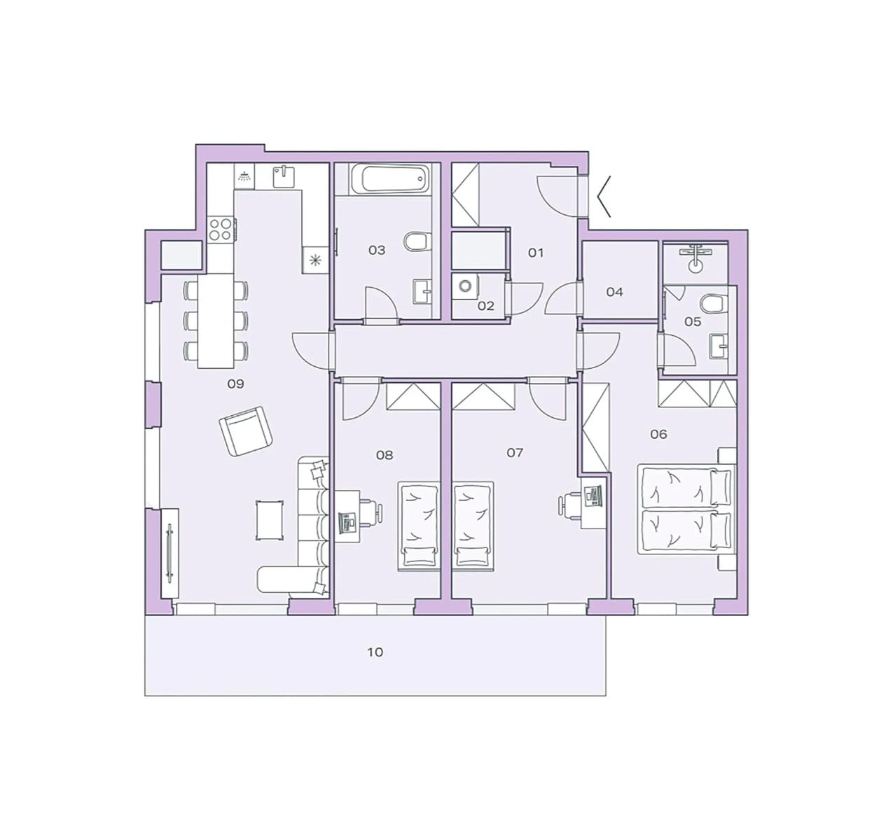 Prodej bytu 4+kk 136 m², Československého exilu, Praha, Praha Prodej bytu 4+kk 136 m², Československého exilu, Praha, Praha
