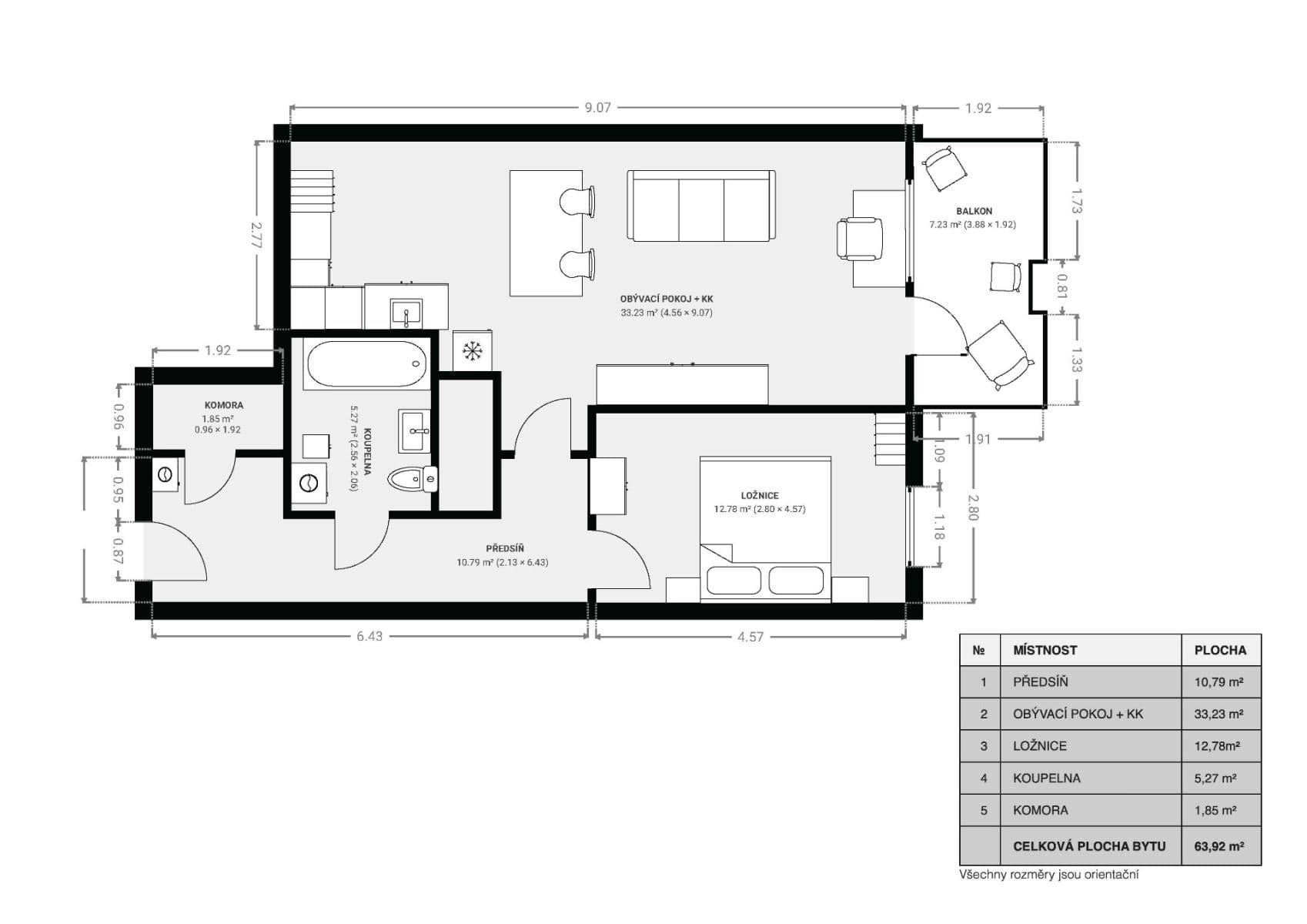 Prodej bytu 2+kk 59 m², Pod Harfou, Praha, Praha Prodej bytu 2+kk 59 m², Pod Harfou, Praha, Praha