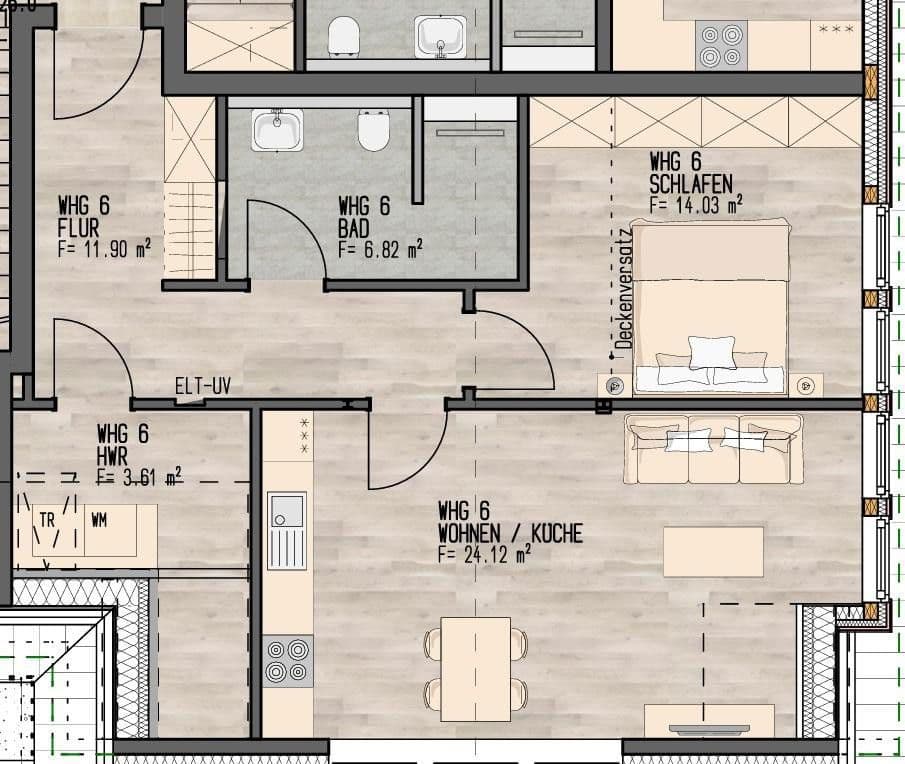 Pronájem bytu 3+1 42 m², Ledebourstraße 2-3, Diepholz, Dolní Sasko Pronájem bytu 3+1 42 m², Ledebourstraße 2-3, Diepholz, Dolní Sasko