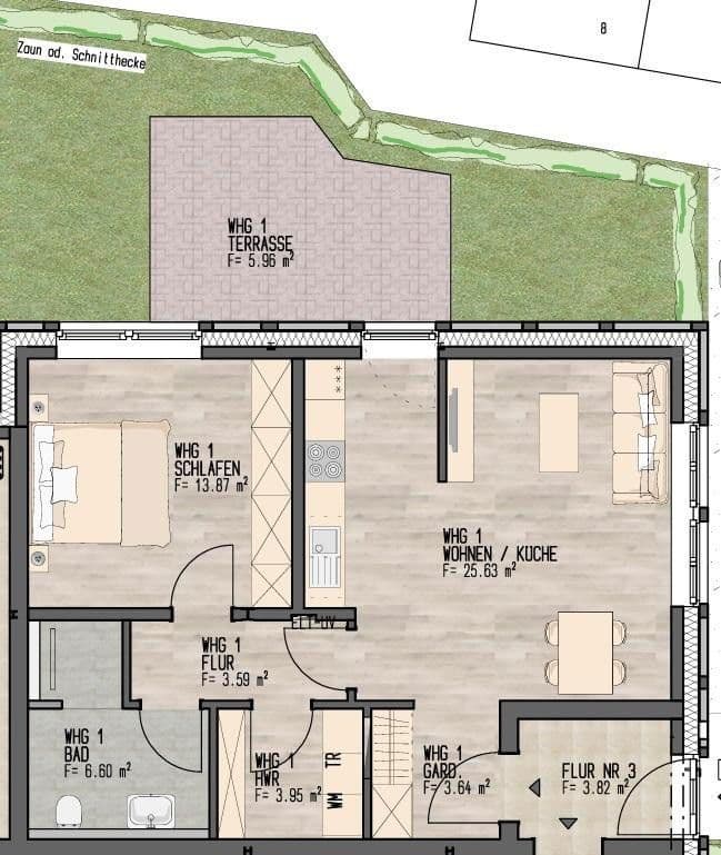Pronájem bytu 3+1 42 m², Ledebourstraße 2-3, Diepholz, Dolní Sasko Pronájem bytu 3+1 42 m², Ledebourstraße 2-3, Diepholz, Dolní Sasko