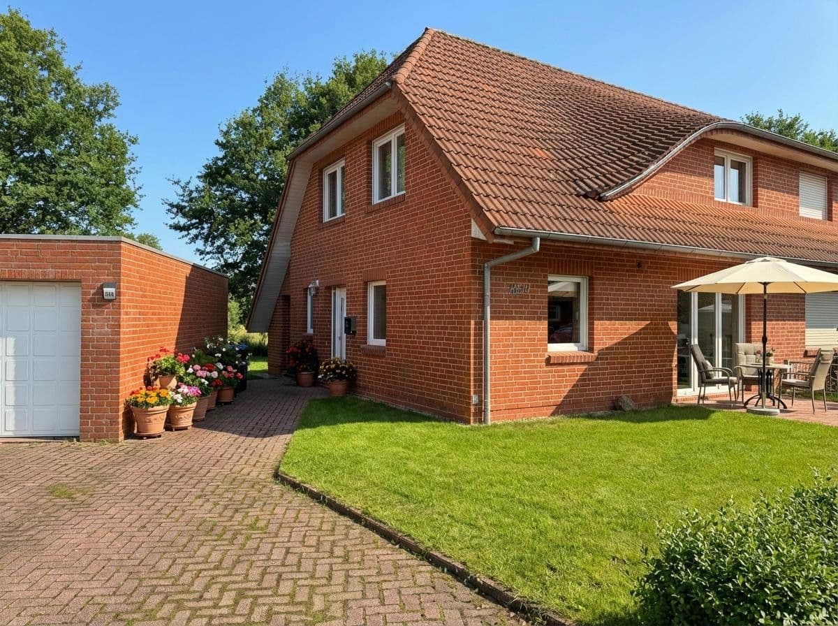 Prodej domu 105 m², pozemek 337 m², Am See 31a, Rhauderfehn, Dolní Sasko Prodej domu 105 m², pozemek 337 m², Am See 31a, Rhauderfehn, Dolní Sasko