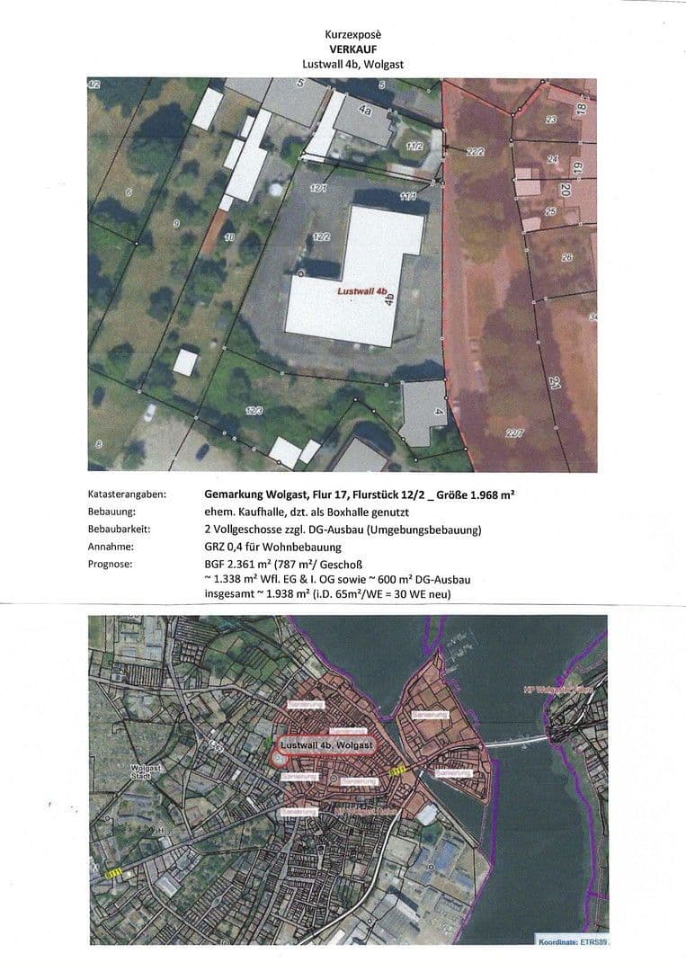Prodej nebytového prostoru 1.968 m², Am Lustwall 4b, Volhošť, Mecklenburg-Vorpommern Prodej nebytového prostoru 1.968 m², Am Lustwall 4b, Volhošť, Mecklenburg-Vorpommern