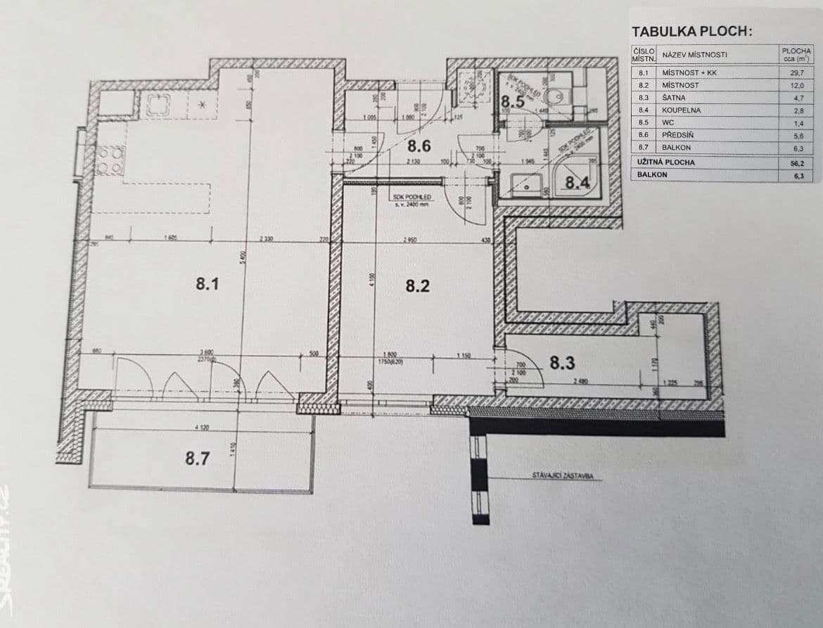 Pronájem bytu 2+kk 62 m², Vojenova, Praha, Praha Pronájem bytu 2+kk 62 m², Vojenova, Praha, Praha