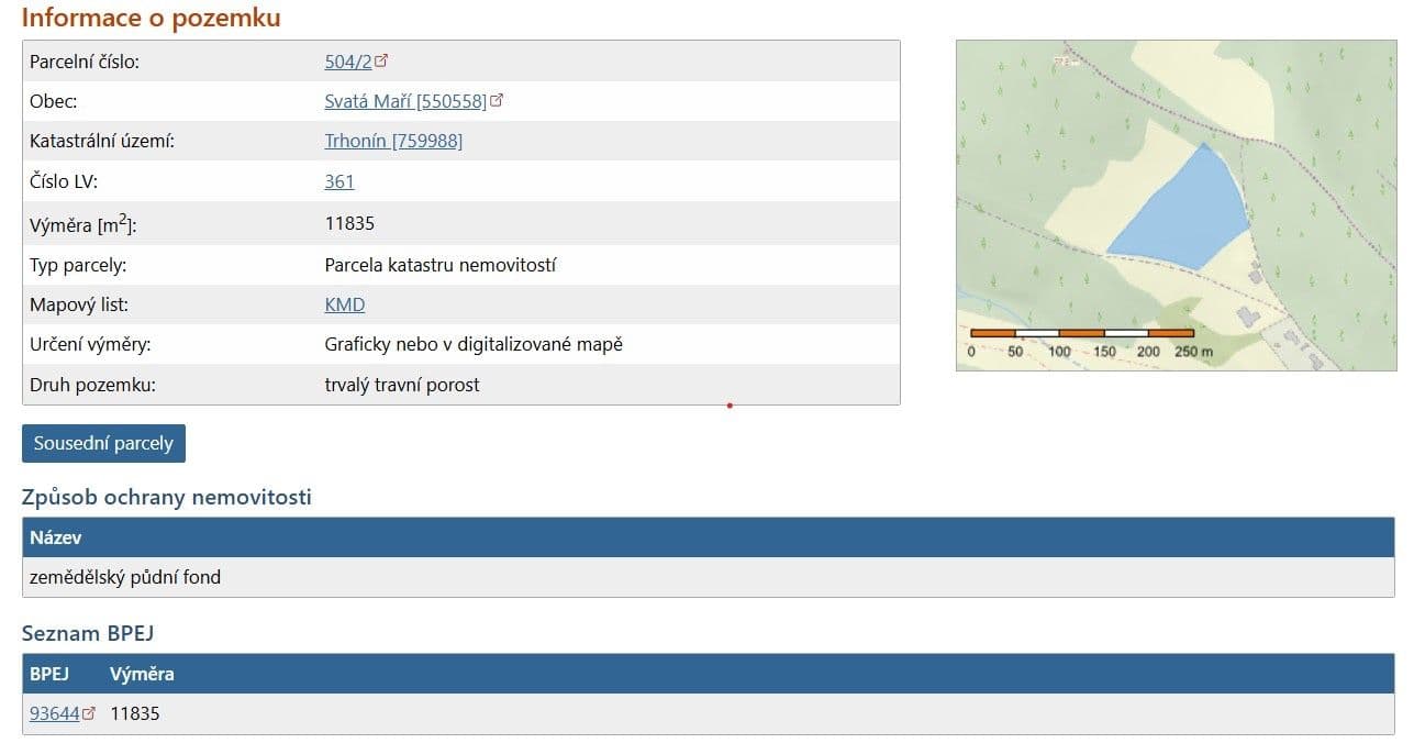 Prodej pozemku 11.835 m², Svatá Maří, Jihočeský kraj Prodej pozemku 11.835 m², Svatá Maří, Jihočeský kraj