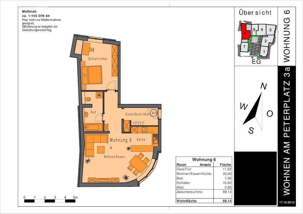 Prodej bytu 2+1 70 m², Peterplatz 3A, Würzburg, Bavorsko Prodej bytu 2+1 70 m², Peterplatz 3A, Würzburg, Bavorsko