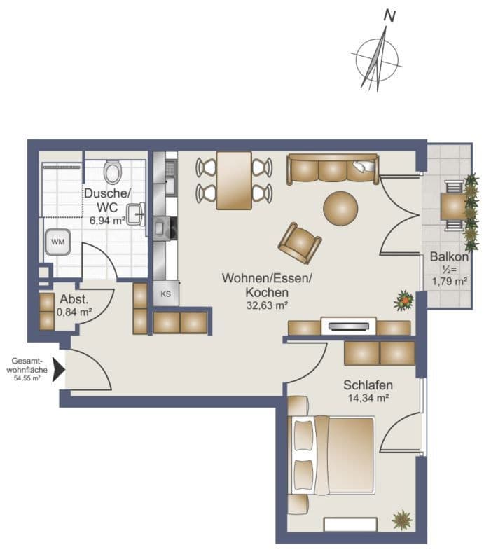 Pronájem bytu 2+1 55 m², Ottobrunner Straße 16, München - Ramersdorf Perlach, Bavorsko Pronájem bytu 2+1 55 m², Ottobrunner Straße 16, München - Ramersdorf Perlach, Bavorsko