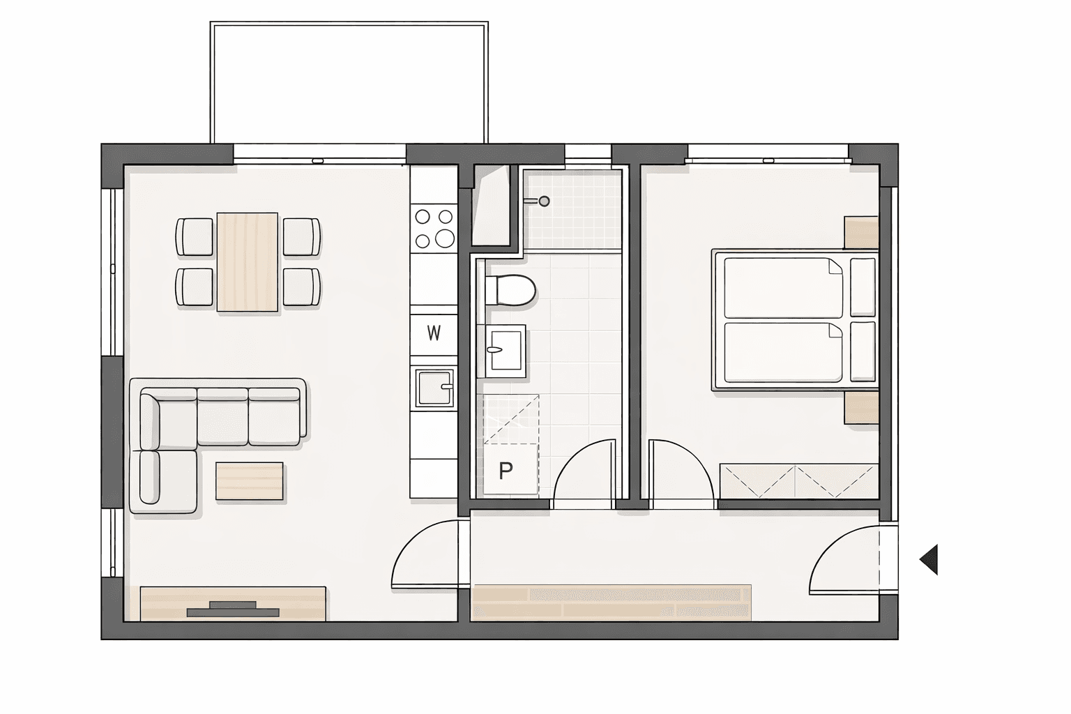 Pronájem bytu 2+kk 50 m², Podedvorská, Praha, Praha Pronájem bytu 2+kk 50 m², Podedvorská, Praha, Praha