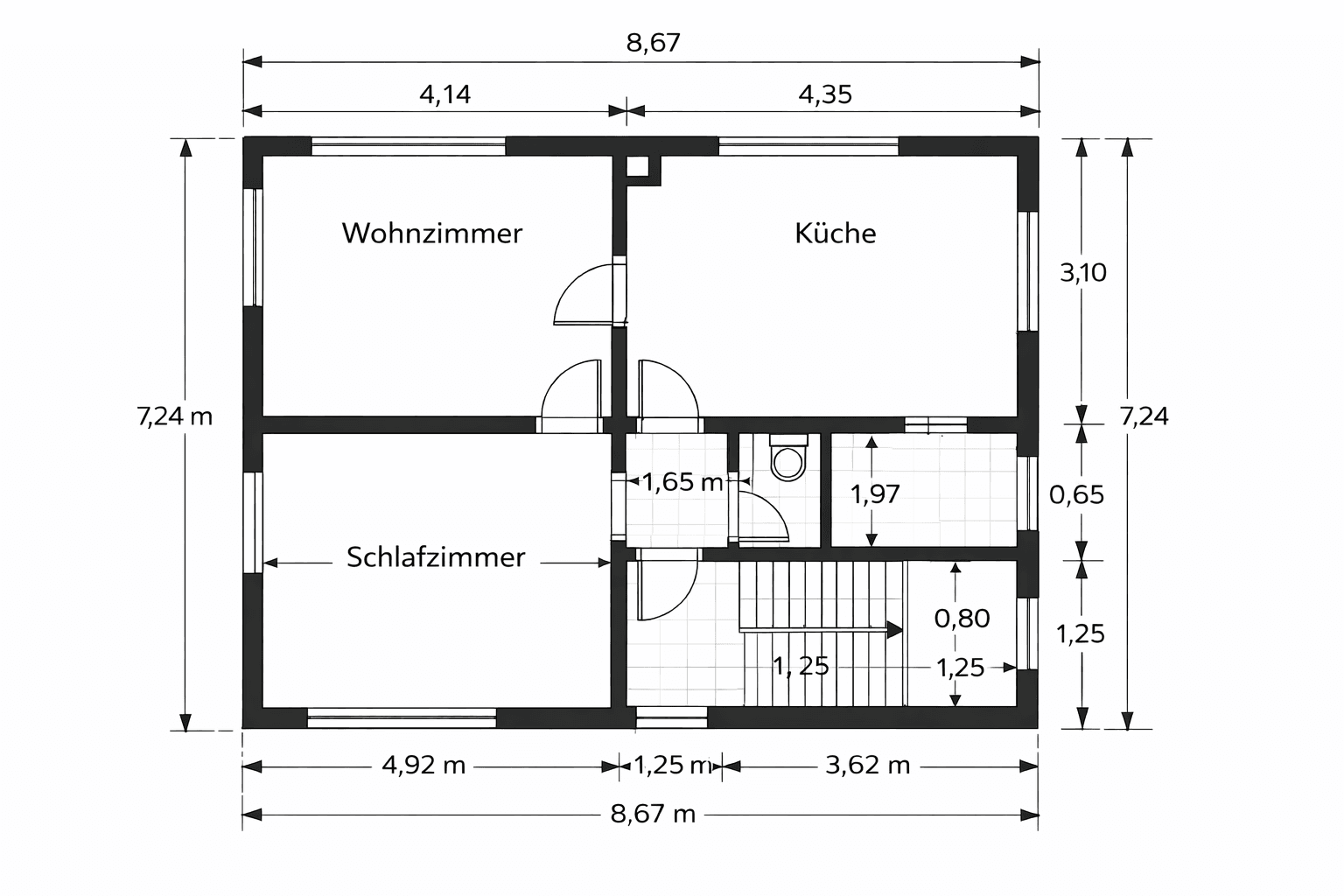 Pronájem bytu 2+1 55 m², Düppelstraße 11, Hamm, Severní Porýní-Vestfálsko Pronájem bytu 2+1 55 m², Düppelstraße 11, Hamm, Severní Porýní-Vestfálsko
