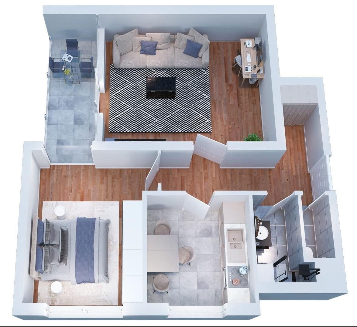 Prodej bytu 2+1 61 m², Ermslebener Weg 4, Berlin, Berlín Prodej bytu 2+1 61 m², Ermslebener Weg 4, Berlin, Berlín