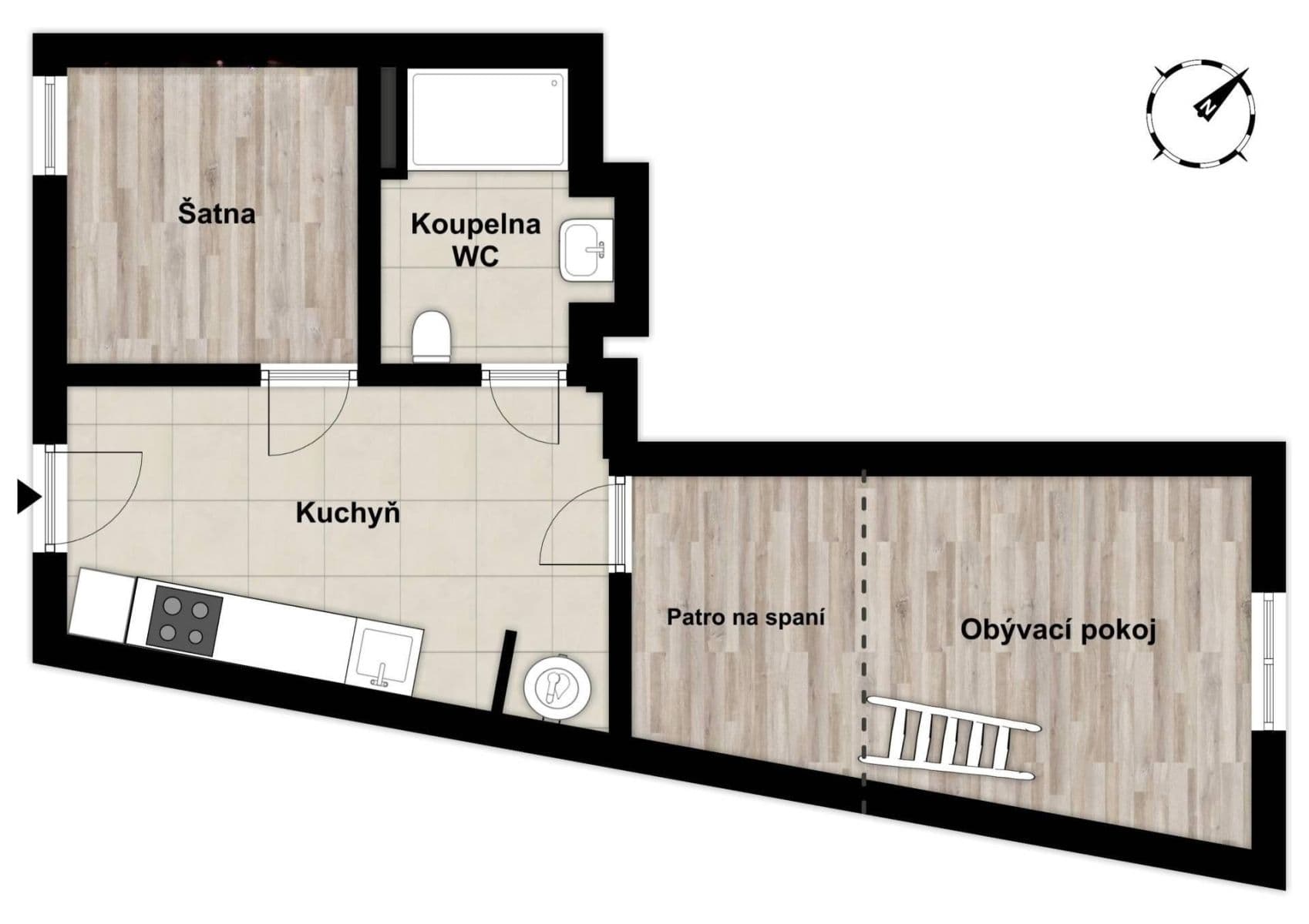 Prodej bytu 1+1 38 m², Zenklova, Praha, Praha Prodej bytu 1+1 38 m², Zenklova, Praha, Praha