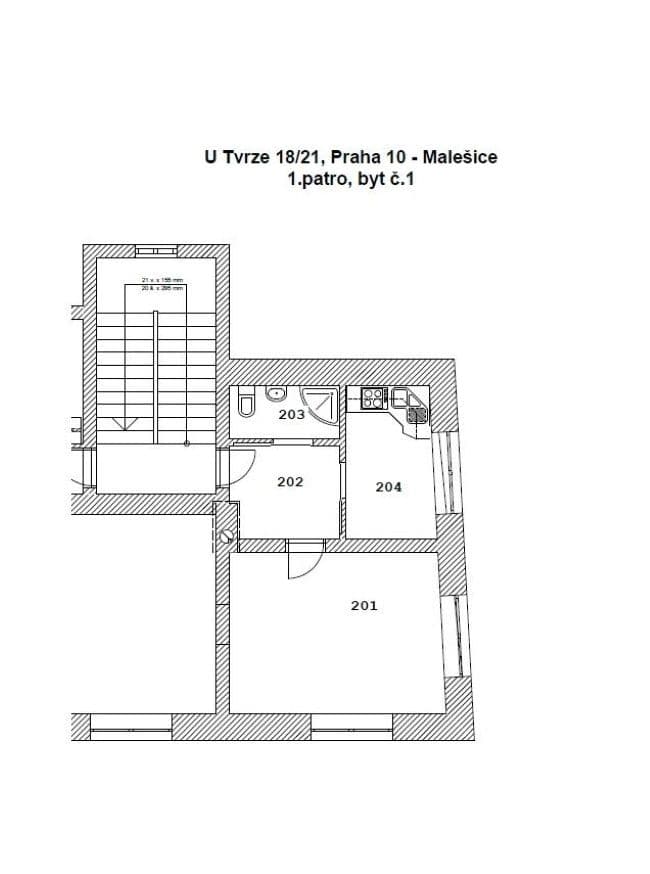 Pronájem bytu 1+1 33 m², U Tvrze, Praha, Praha Pronájem bytu 1+1 33 m², U Tvrze, Praha, Praha