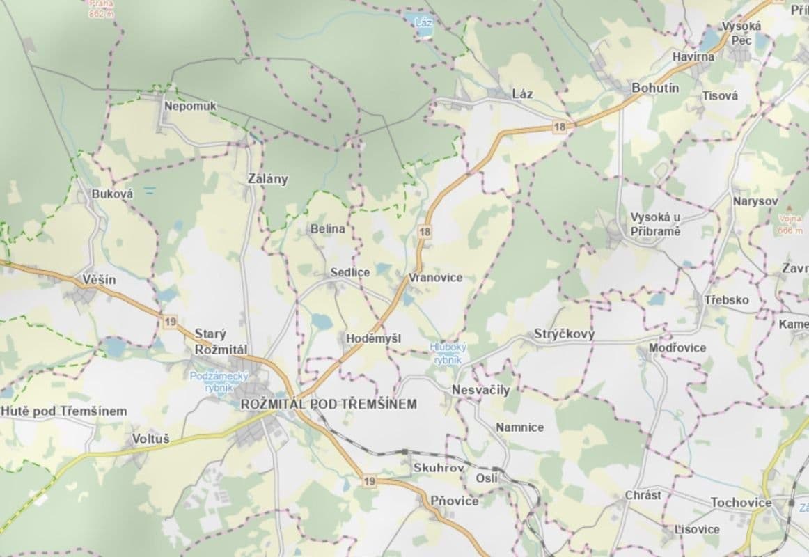 Prodej pozemku 1.759 m², Rožmitál pod Třemšínem, Středočeský kraj Prodej pozemku 1.759 m², Rožmitál pod Třemšínem, Středočeský kraj