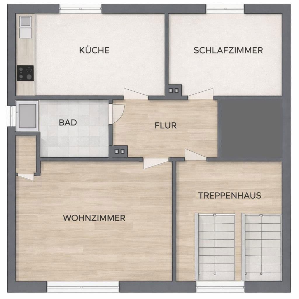 Pronájem bytu 2+kk 48 m², Bottrop, Severní Porýní-Vestfálsko Pronájem bytu 2+kk 48 m², Bottrop, Severní Porýní-Vestfálsko