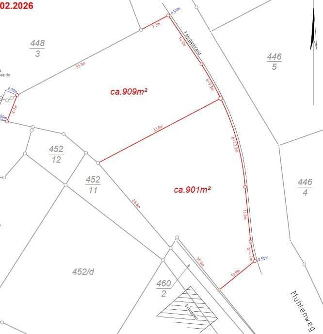 Prodej pozemku 910 m², Mühlenweg, Bobritzsch-Hilbersdorf, Sasko Prodej pozemku 910 m², Mühlenweg, Bobritzsch-Hilbersdorf, Sasko