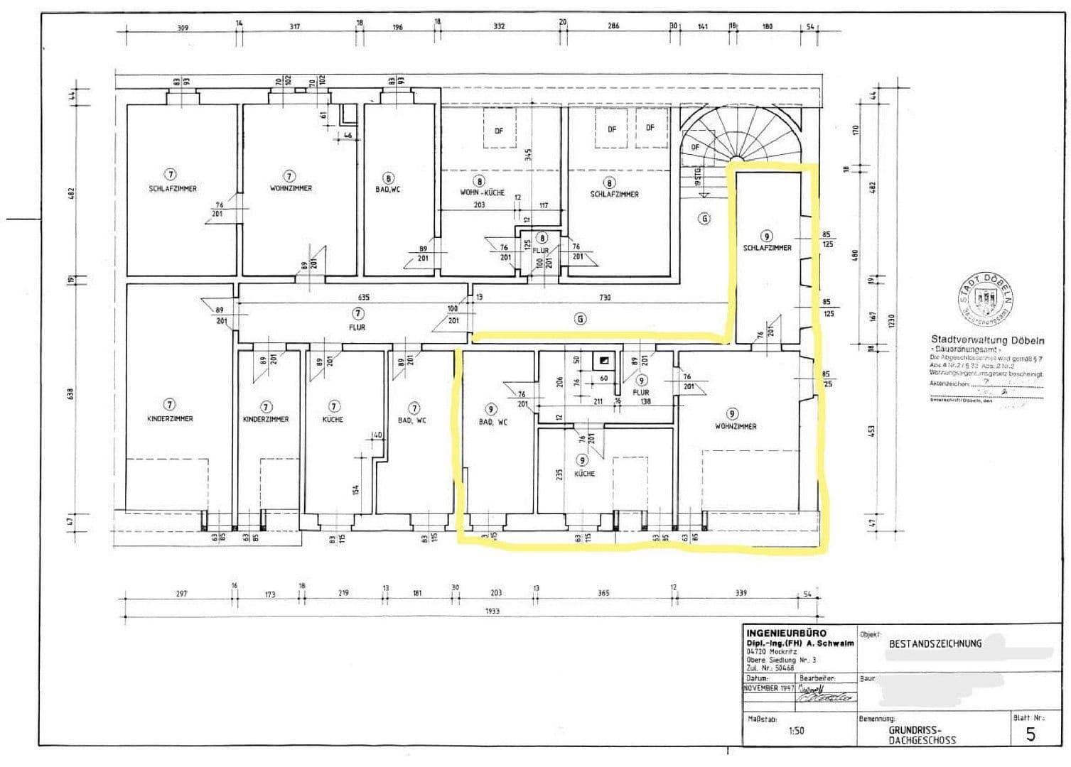 Pronájem bytu 2+1 46 m², Leipziger Straße 8, Döbeln, Sasko Pronájem bytu 2+1 46 m², Leipziger Straße 8, Döbeln, Sasko