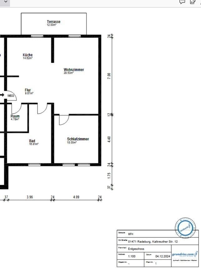 Pronájem bytu 2+1 96 m², Kalkreuther Str. 12, Radeburg, Sasko Pronájem bytu 2+1 96 m², Kalkreuther Str. 12, Radeburg, Sasko
