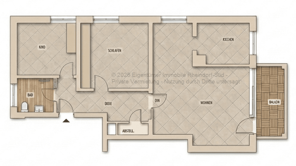 Pronájem bytu 3+1 75 m², Leverkusen, Severní Porýní-Vestfálsko Pronájem bytu 3+1 75 m², Leverkusen, Severní Porýní-Vestfálsko