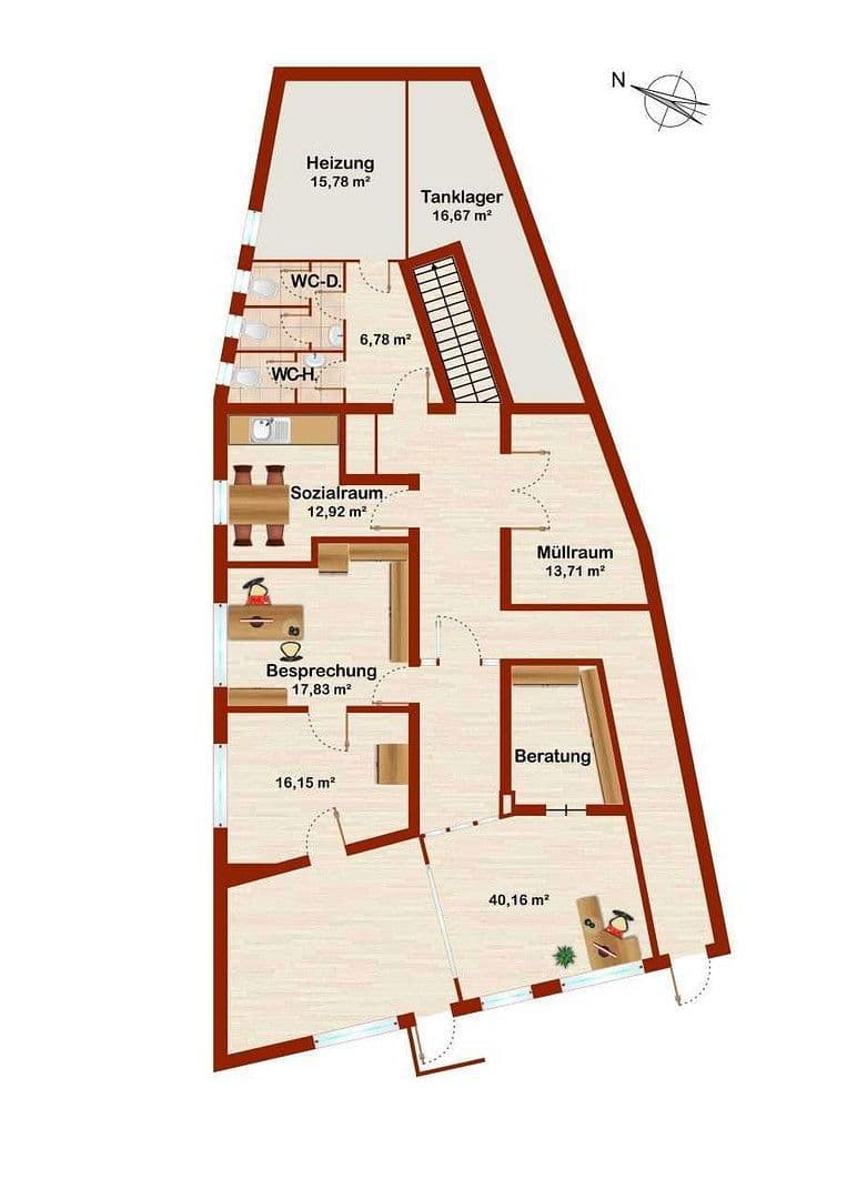 Pronájem nebytového prostoru 120 m², Hoferstr. 7, Gefell, Durynsko Pronájem nebytového prostoru 120 m², Hoferstr. 7, Gefell, Durynsko