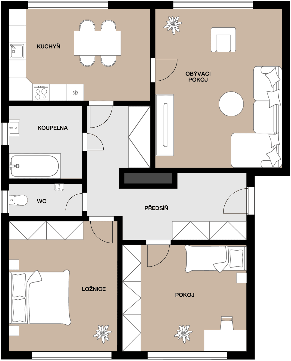 Prodej bytu 3+1 83 m², Troskotovice, Jihomoravský kraj Prodej bytu 3+1 83 m², Troskotovice, Jihomoravský kraj