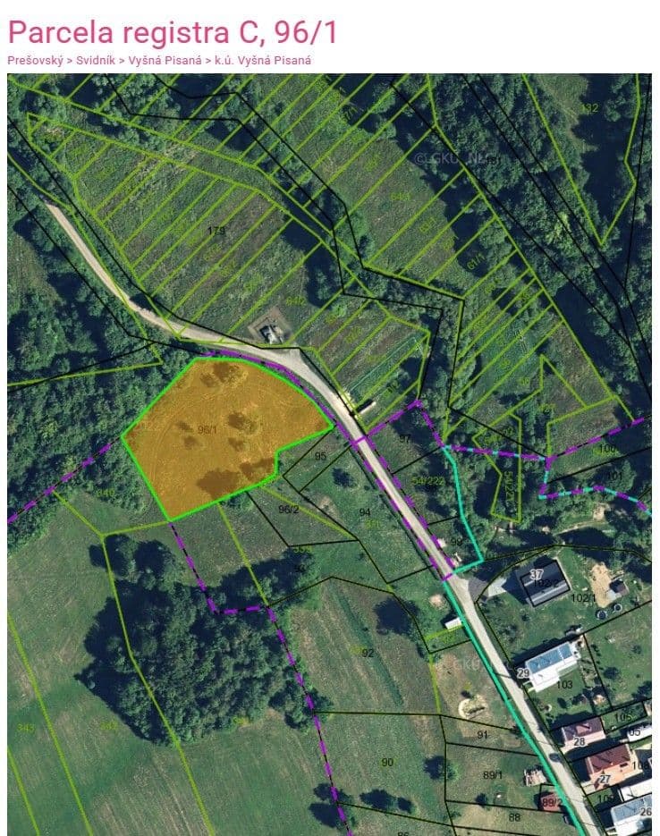 Prodej pozemku 3.131 m², Vyšná Pisaná, Prešovský kraj Prodej pozemku 3.131 m², Vyšná Pisaná, Prešovský kraj