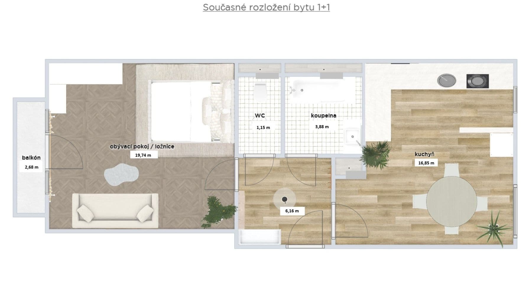 Prodej bytu 1+1 48 m², Kopečná, Brno, Jihomoravský kraj Prodej bytu 1+1 48 m², Kopečná, Brno, Jihomoravský kraj