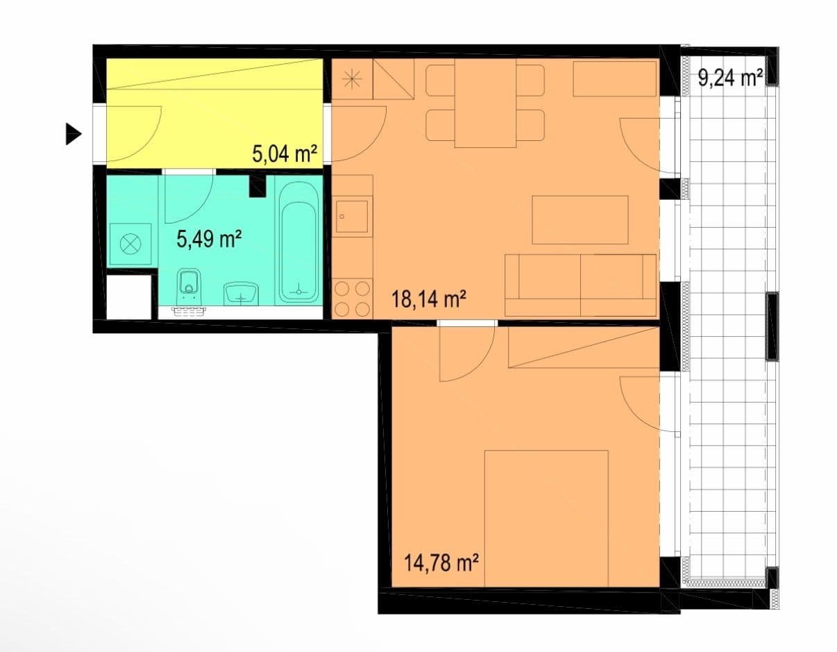 Pronájem bytu 2+kk 52 m², Havlenova, Brno, Jihomoravský kraj Pronájem bytu 2+kk 52 m², Havlenova, Brno, Jihomoravský kraj