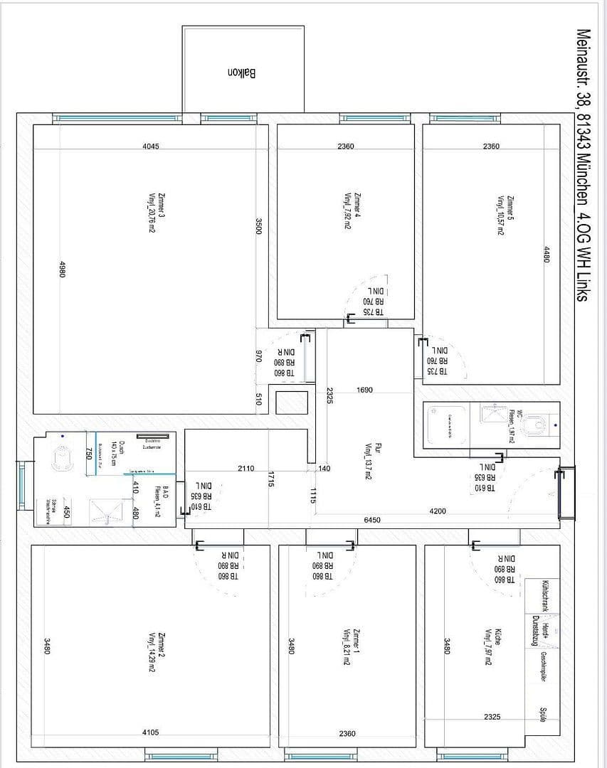 Pronájem bytu 62 m², Mainaustraße 38, München, Bavorsko Pronájem bytu 62 m², Mainaustraße 38, München, Bavorsko