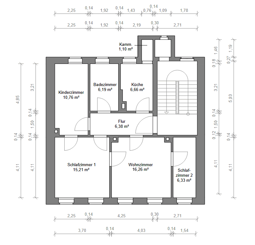 Pronájem bytu 3+1 69 m², Kantstraße 32, Wurzen, Sasko Pronájem bytu 3+1 69 m², Kantstraße 32, Wurzen, Sasko
