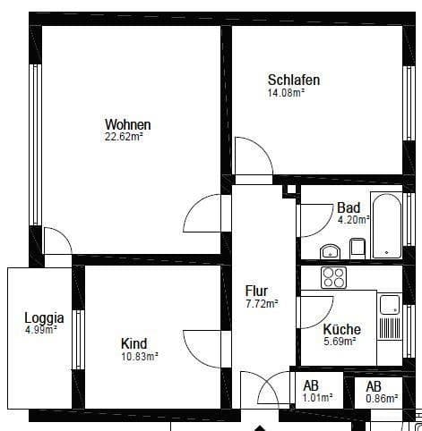 Pronájem bytu 3+kk 71 m², Schermbeck, Severní Porýní-Vestfálsko Pronájem bytu 3+kk 71 m², Schermbeck, Severní Porýní-Vestfálsko