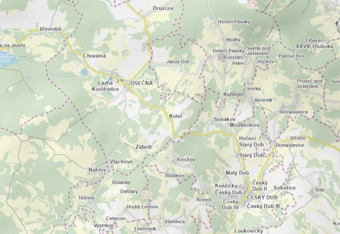 Prodej pozemku 20.194 m², Osečná, Liberecký kraj Prodej pozemku 20.194 m², Osečná, Liberecký kraj