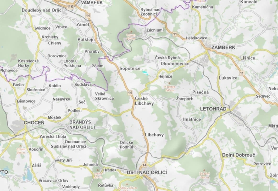 Prodej pozemku 41.677 m², Česká Rybná, Pardubický kraj Prodej pozemku 41.677 m², Česká Rybná, Pardubický kraj