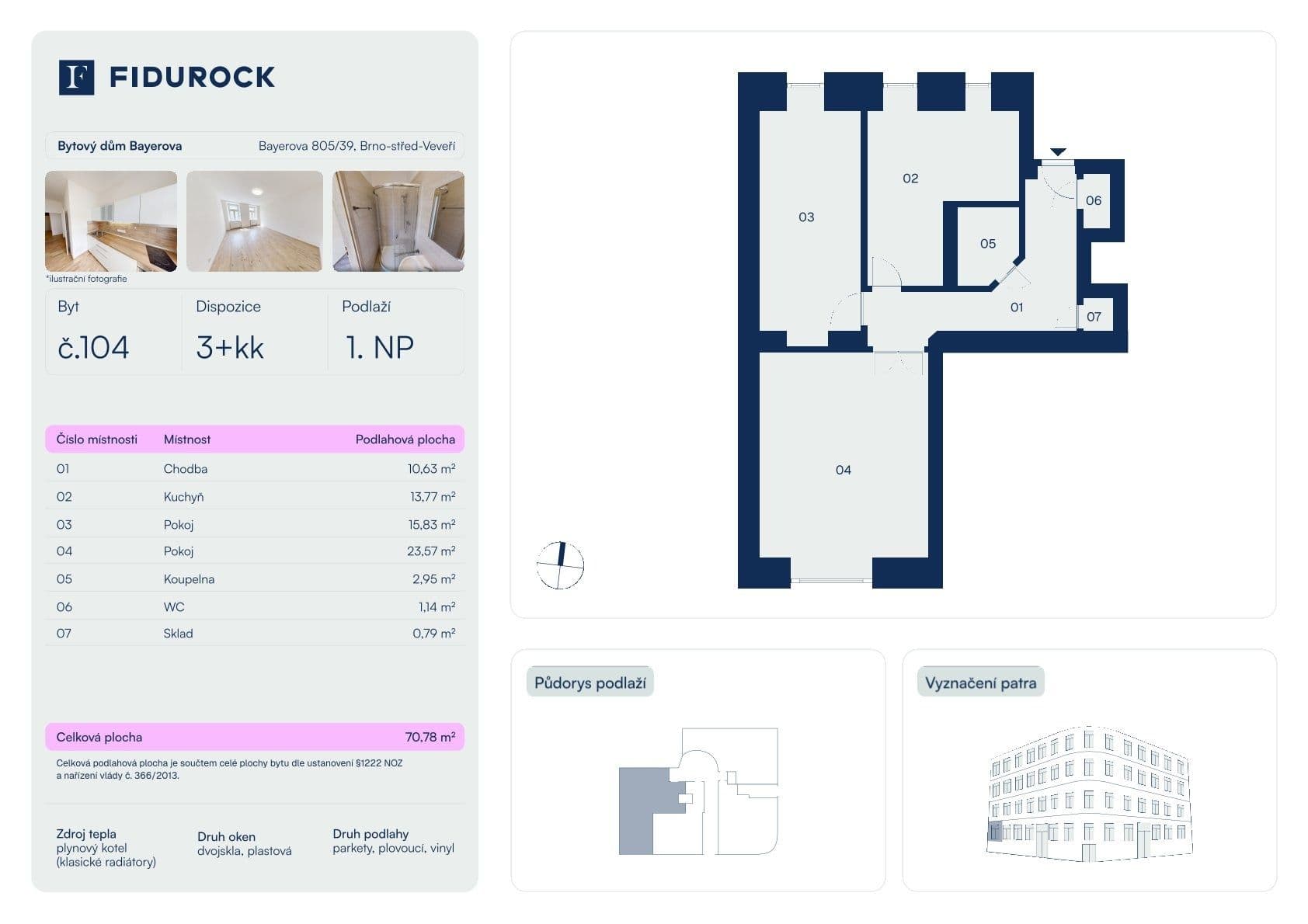 Prodej bytu 3+kk 71 m², Bayerova, Brno, Jihomoravský kraj Prodej bytu 3+kk 71 m², Bayerova, Brno, Jihomoravský kraj