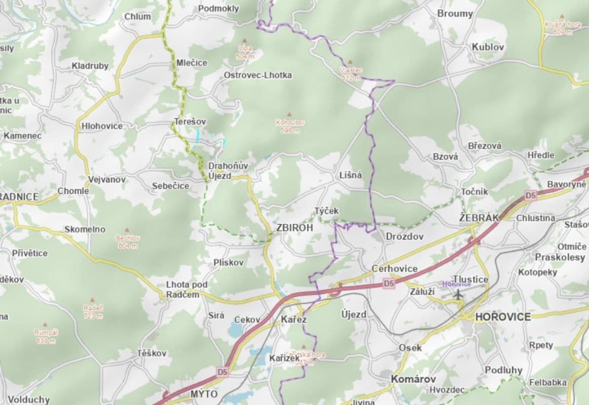 Prodej pozemku 48.693 m², Zbiroh, Plzeňský kraj Prodej pozemku 48.693 m², Zbiroh, Plzeňský kraj