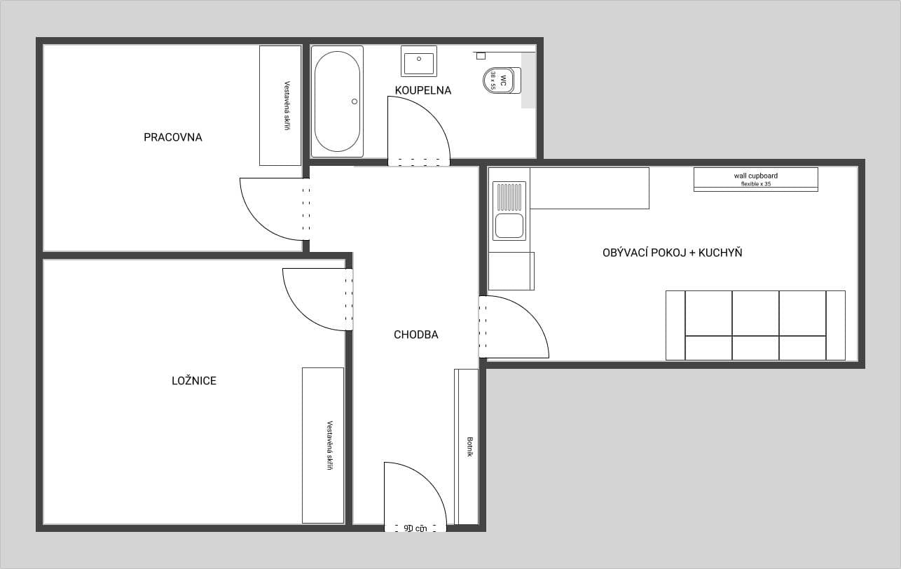 Pronájem bytu 3+kk 50 m², Luštěnice, Středočeský kraj Pronájem bytu 3+kk 50 m², Luštěnice, Středočeský kraj