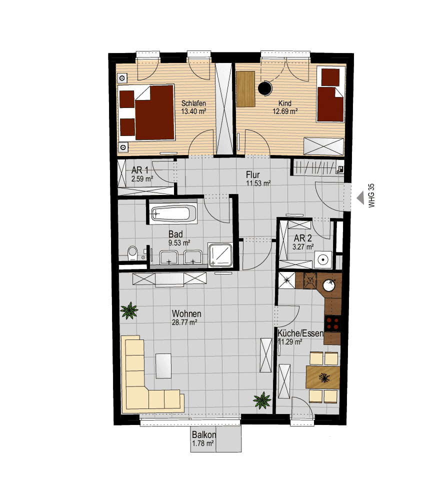 Prodej bytu 3+1 94 m², Franz-Marc-Straße 1, Puchheim-Bahnhof, Bavorsko Prodej bytu 3+1 94 m², Franz-Marc-Straße 1, Puchheim-Bahnhof, Bavorsko