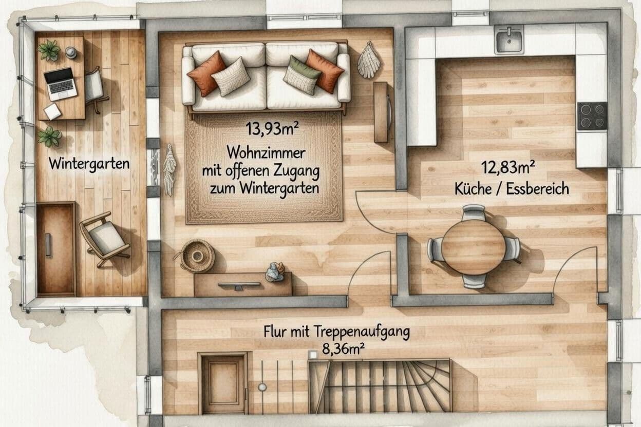 Pronájem domu 98 m², pozemek 200 m², Pflaumbachstraße 22, Großostheim, Bavorsko Pronájem domu 98 m², pozemek 200 m², Pflaumbachstraße 22, Großostheim, Bavorsko