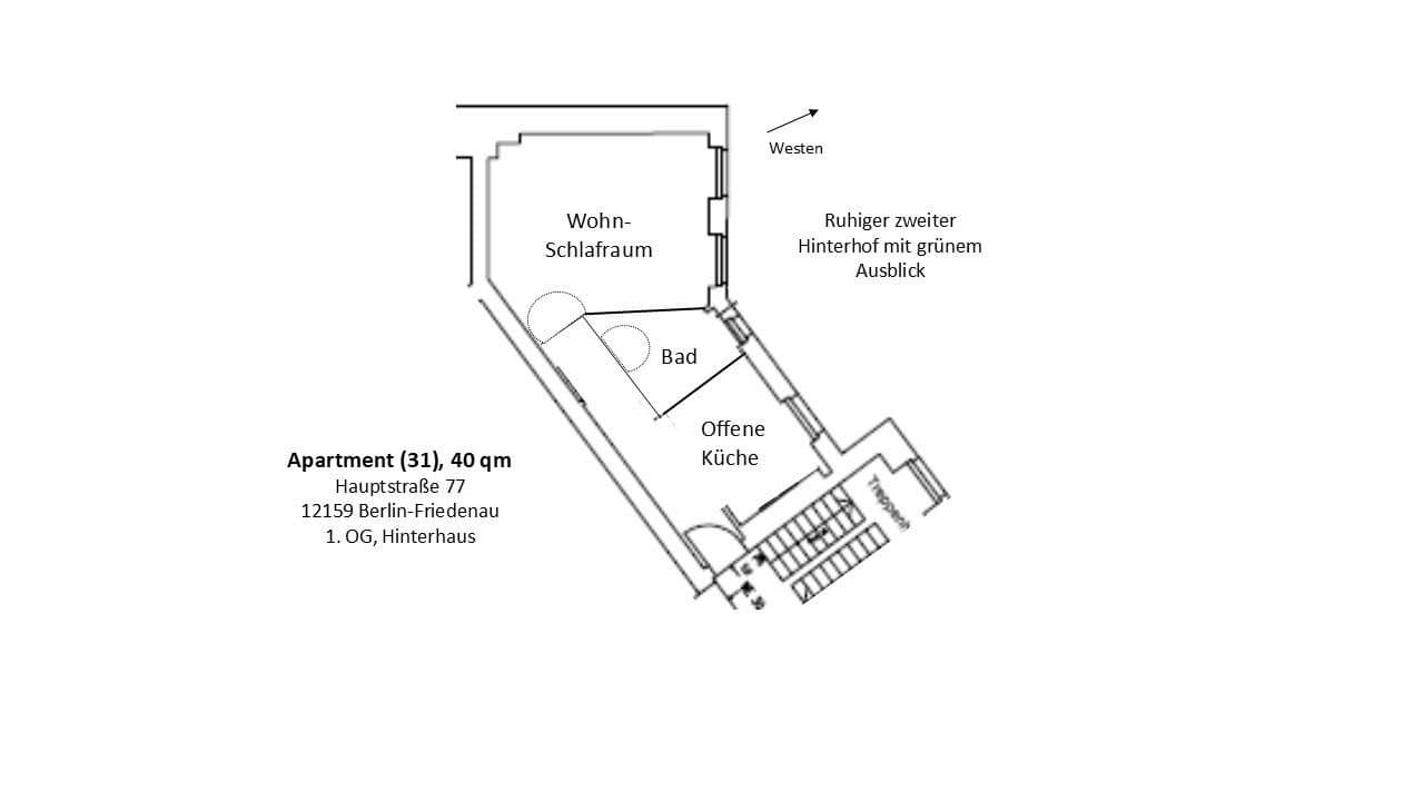 Prodej bytu 1+kk 40 m², Haupstraße 77, Berlin, Berlín Prodej bytu 1+kk 40 m², Haupstraße 77, Berlin, Berlín