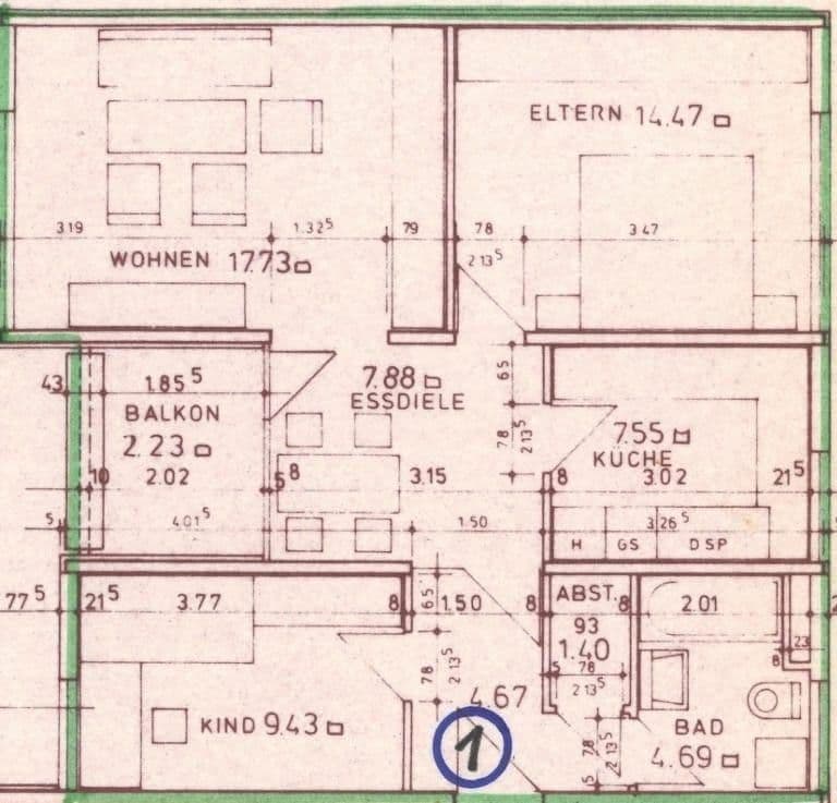 Pronájem bytu 3+1 70 m², Georg Ledebour Str. 18, Nürnberg, Bavorsko Pronájem bytu 3+1 70 m², Georg Ledebour Str. 18, Nürnberg, Bavorsko