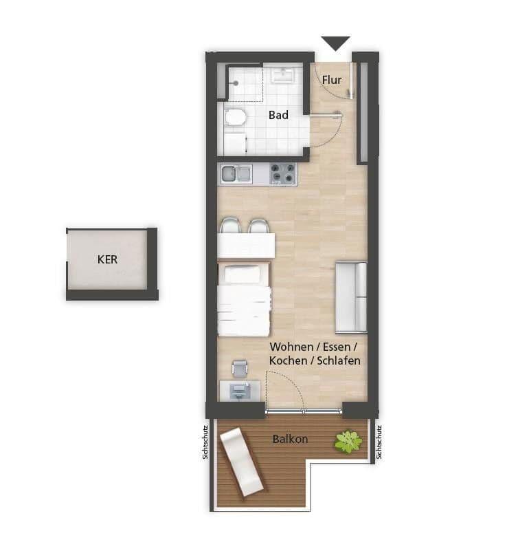 Pronájem bytu 1+1 41 m², Theodor-Mathieu-Straße 20, Bamberg, Bavorsko Pronájem bytu 1+1 41 m², Theodor-Mathieu-Straße 20, Bamberg, Bavorsko