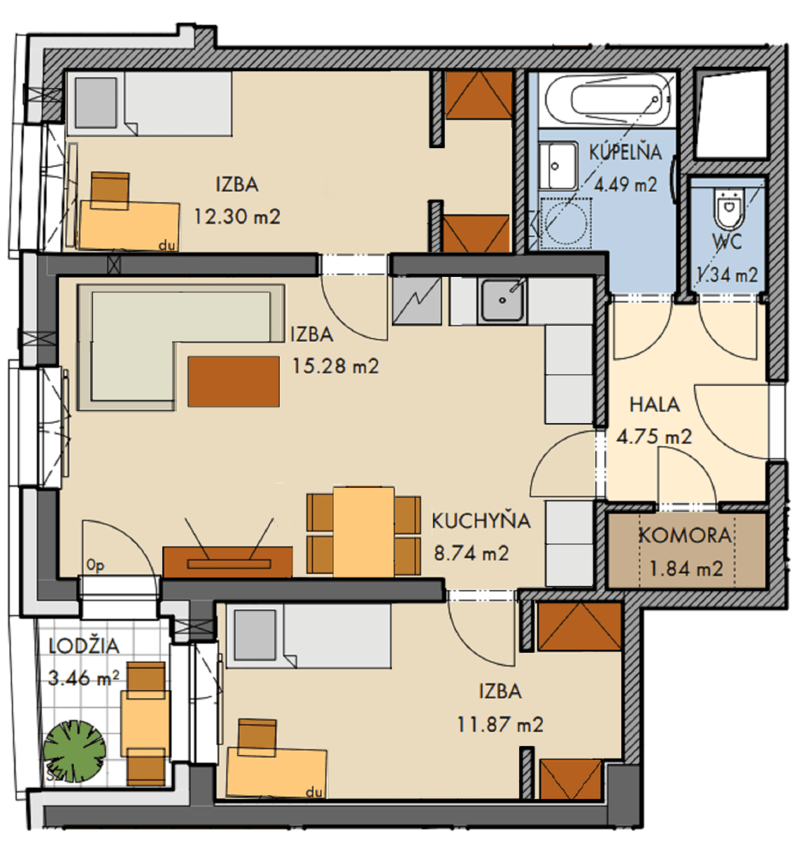 Pronájem bytu 3+1 64 m², Šancová, Bratislava - mestská časť Staré Mesto, Bratislavský kraj Pronájem bytu 3+1 64 m², Šancová, Bratislava - mestská časť Staré Mesto, Bratislavský kraj