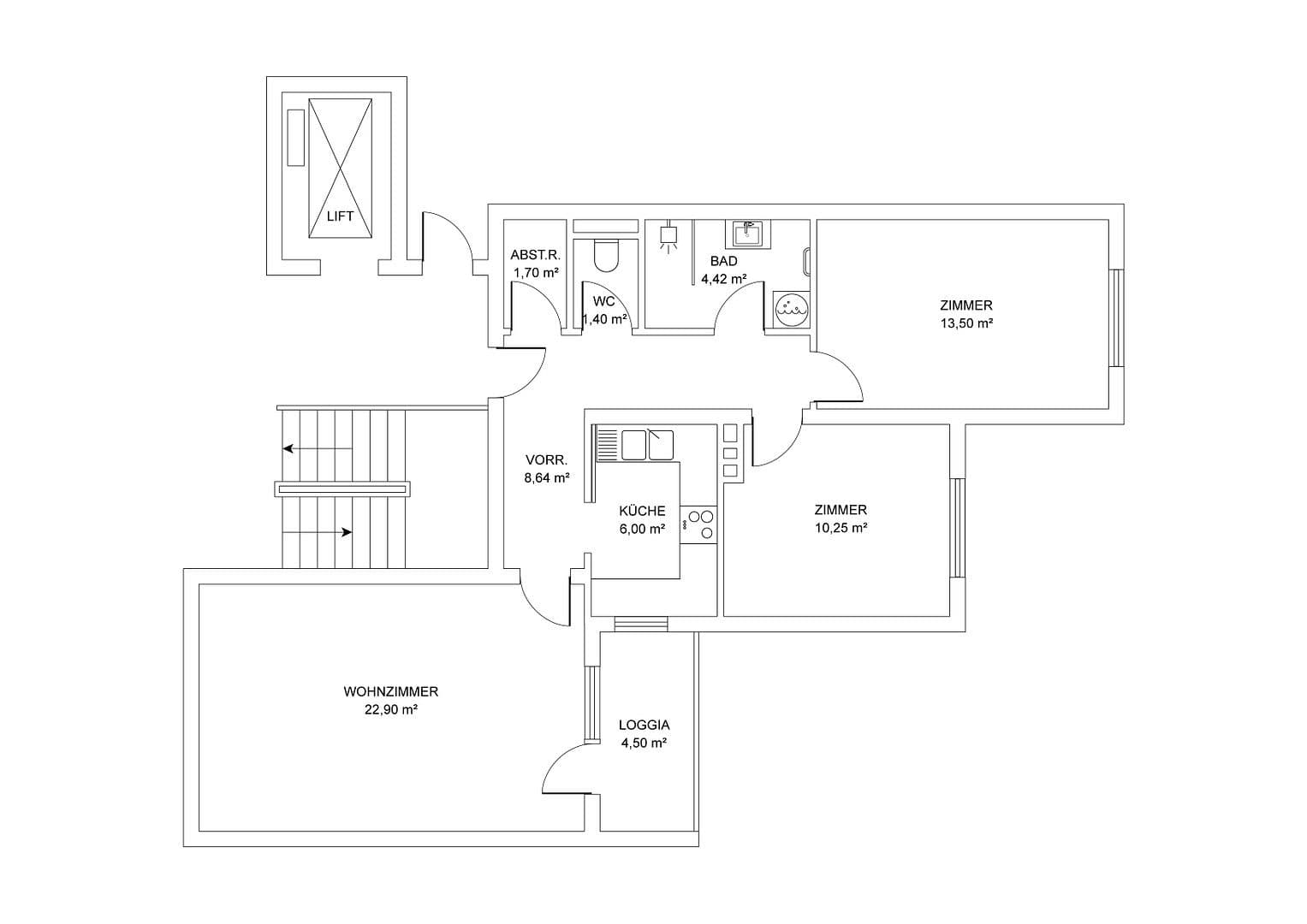 Prodej bytu 3+1 73 m², Haferstraße 10, Traun, Horní Rakousko Prodej bytu 3+1 73 m², Haferstraße 10, Traun, Horní Rakousko