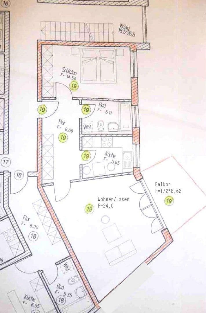 Pronájem bytu 2+1 63 m², Jakobsplatz 5, Augsburg, Bavorsko Pronájem bytu 2+1 63 m², Jakobsplatz 5, Augsburg, Bavorsko
