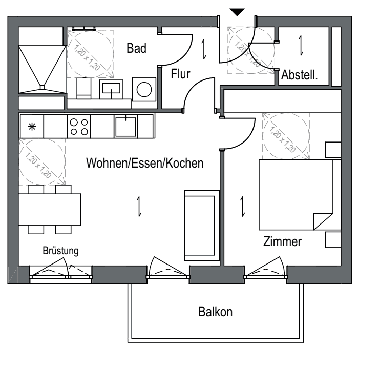 Pronájem bytu 2+1 52 m², Parkstr 15, Berlin, Berlín Pronájem bytu 2+1 52 m², Parkstr 15, Berlin, Berlín
