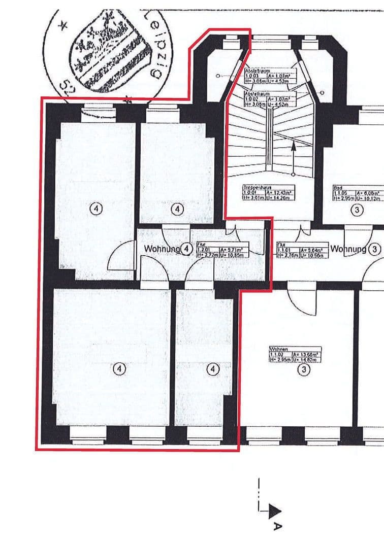 Pronájem bytu 2+1 50 m², Rosa-Luxemburg Straße 56, Leipzig, Sasko Pronájem bytu 2+1 50 m², Rosa-Luxemburg Straße 56, Leipzig, Sasko