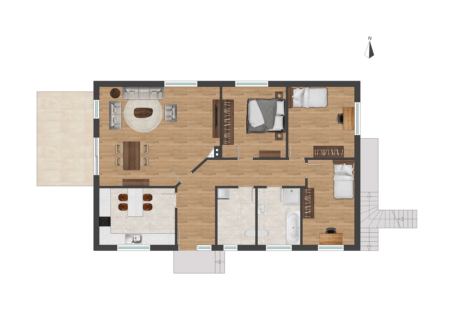 Prodej bytu 4+1 108 m², Mühlenbecker Land, Braniborsko Prodej bytu 4+1 108 m², Mühlenbecker Land, Braniborsko