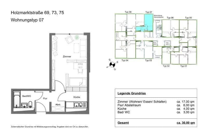Prodej bytu 1+1 30 m², Holzmarktstr. 73, Berlin, Berlín Prodej bytu 1+1 30 m², Holzmarktstr. 73, Berlin, Berlín