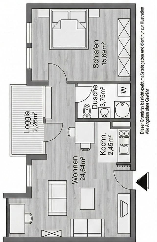 Prodej bytu 2+1 49 m², Woerishofferstraße 12, Karlsruhe, Bádensko-Württembersko Prodej bytu 2+1 49 m², Woerishofferstraße 12, Karlsruhe, Bádensko-Württembersko
